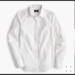 J. Crew White Button-Down Blouse